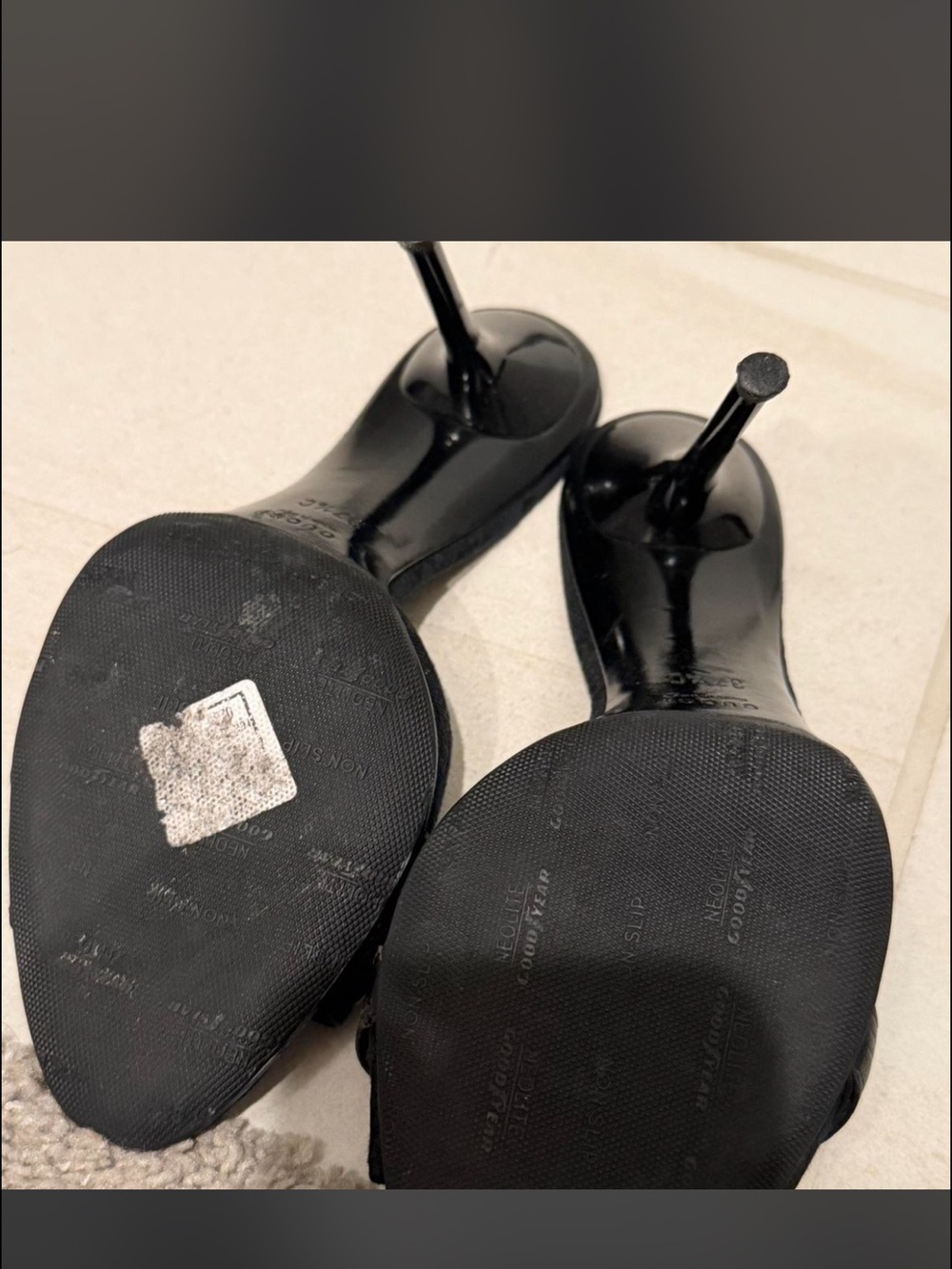 Gucci Black mule Heels with Gold Horsebit - Picture 3 of 7